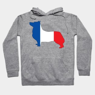 Swedish Vallhund France Flag Filled Hoodie